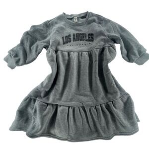 SHEIN Kids Girls Los Angeles California Gray‎ Sweatshirt Dress Size 7Y